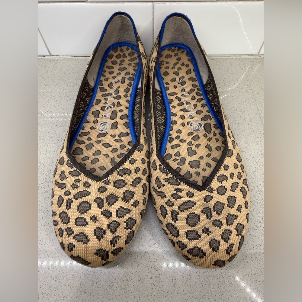 Rothy's The Flat Round Toe Leopard Print